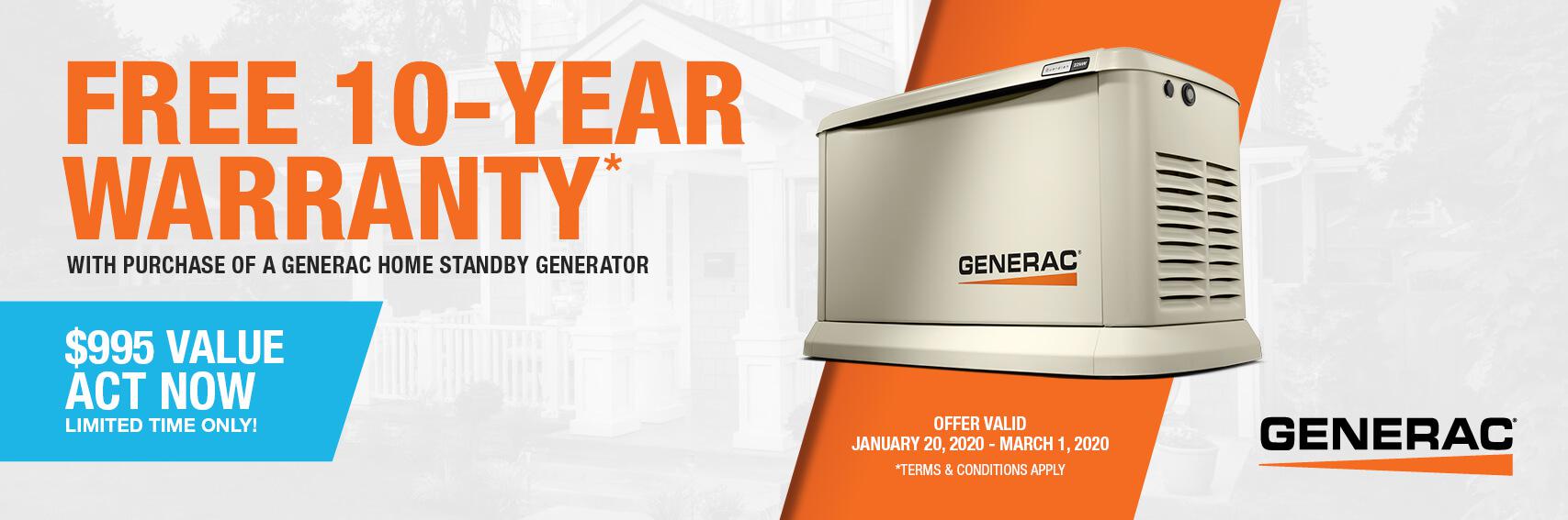 Homestandby Generator Deal | Warranty Offer | Generac Dealer | Telford, PA